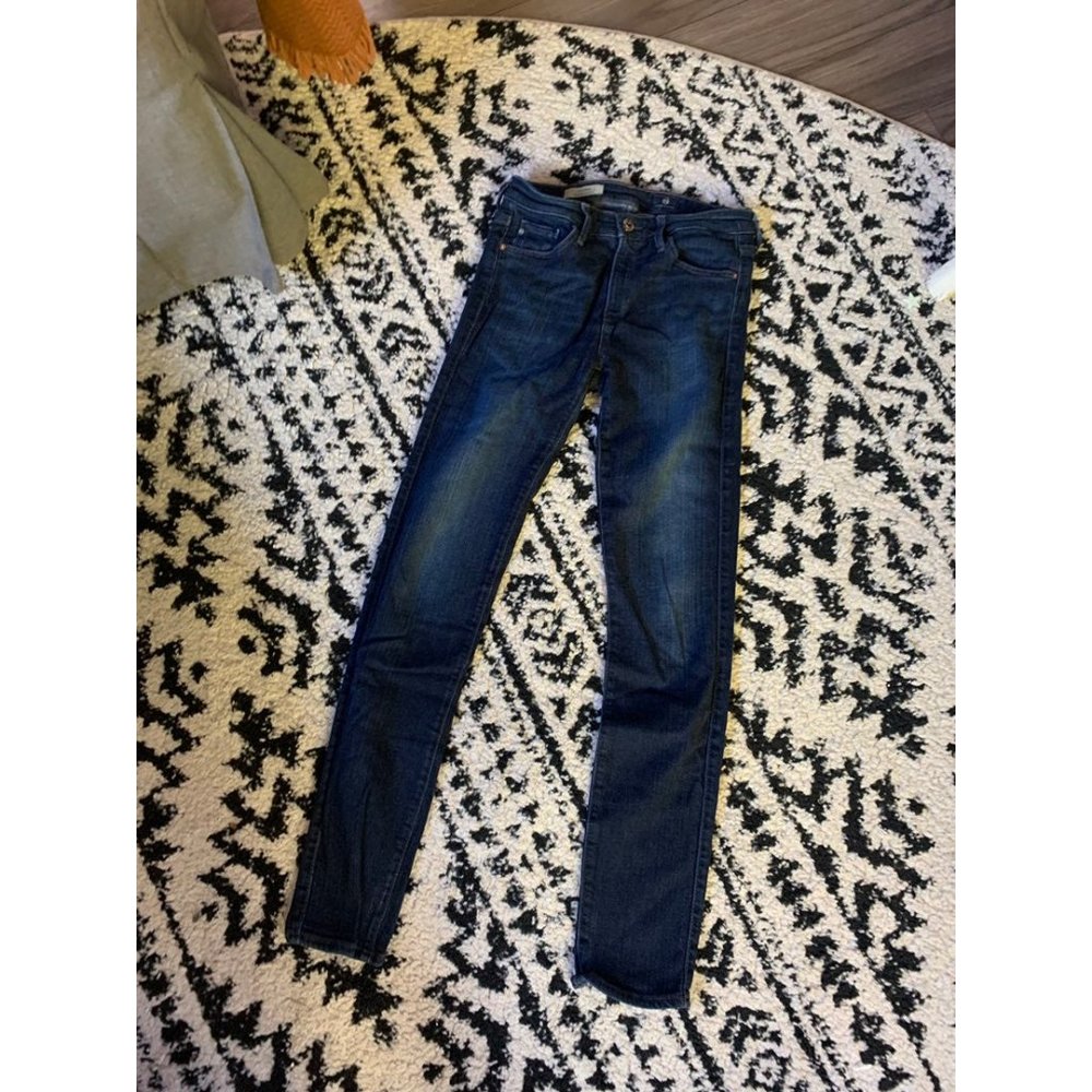 AG Jeans dark wash the prima mid rise cigarette skinny
